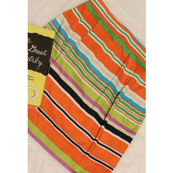 Kate Spade | NEW colorful stripe A-line mini skirt